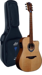 Lâg Guitars THV10DCE LB Hyvibe, cutaway, satin, softcase