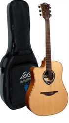 Lâg Guitars TLHV10DCE LB HyVibe 10 Left-Handed Dreadnought Cutaway Electro