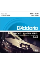 D'Addario Fretted EJ60 Loop End 5-string Gauge 09-20