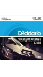 D'Addario Fretted EJ69B Ball End 5-string Gauge 09-20 Phosphor Bronze