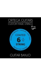 Ortega GBJP-6 - 6-str. Banjo, Coated Phosphor Bronze 11-52 Loop End
