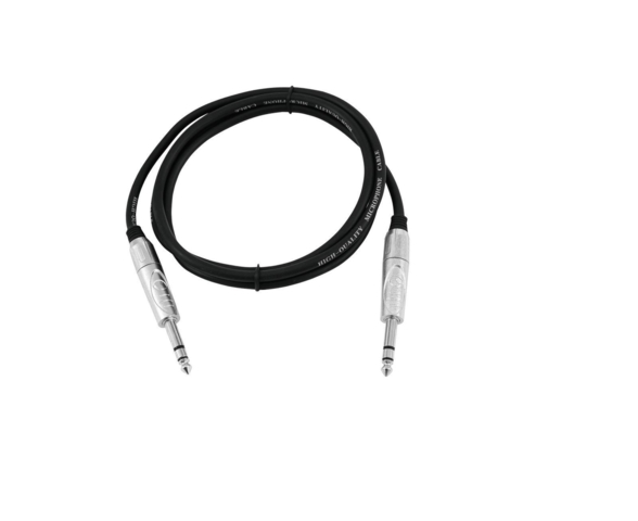 OMNITRONIC Jack Cable 6.3 stereo 1m bk ROAD