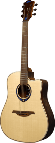 Lâg Guitars THV20DCE Hyvibe, cutaway, glossy, case