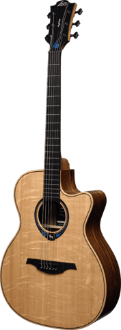 Lâg Guitars THV30ACE Tramontane HyVibe 30 Auditorium cutaway